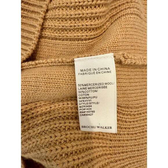 Brochu Walker Jenna Oversized Brown Cardigan Sweater - Size S - Picture 8 of 11